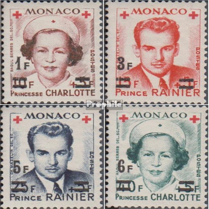 Monaco 451A-454A (Complete.Issue.) unmounted Mint/Never hinged ** MNH 1951 Red Cross (Stamps for Collectors) Red Cross