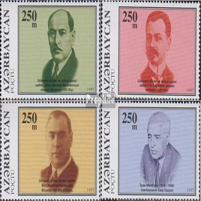 Aserbaidschan 346-349 (Complete.Issue.) unmounted Mint/Never hinged ** MNH 1997 Personalities (Stamps for Collectors)
