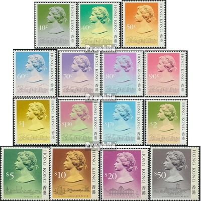 Hong Kong 507I-521I (Complete.Issue.) unmounted Mint/Never hinged ** MNH 1987 Queen Elizabeth II. (Stamps for Collectors) British Royal Family (Diana, Charles, Elisabeth ..)