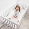 HALO DreamWeave Crib & Toddler Mattress - 100% Breathable Mattress and Core, Dual Sided 2-Stage Design, Machine Washable Cover, Hypoallergenic, Open Strand Polymer Core, Greenguard Cert. view 2