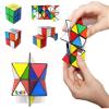 Rubik's Cube 3-Piece Gift Set (Rainbow Ball, Magic Star Puzzle and Twist Key Chain) Pocket Educational and STEM Toy, Brain Teaser, Stress Relief, Fun and Additive Fidget Toys For Adults, Teen and Kids view 3