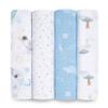aden + anais Essentials Swaddle Blanket, Boutique Muslin Blankets for Girls & Boys, Baby Receiving Swaddles, Ideal Newborn & Infant Swaddling Set, Perfect Shower Gifts, 4 Pack, Space Explorers view 1
