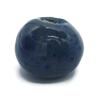 1Pc Handmade Extra Large Round Beads, 7 mm Hole, Ceramic Craft Supplies for Macrame (25 mm, Dark Blue Speckled) view 3