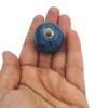 1Pc Handmade Extra Large Round Beads, 7 mm Hole, Ceramic Craft Supplies for Macrame (25 mm, Dark Blue Speckled) view 4