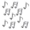 10 Pcs Music Note Silvery Balloons Foil Mylar Balloon Happy Birthday Balloon Banner Music Balloons Use for birthday,birthday party,baby shower,outdoor party, home party, celebrations view 1