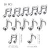 10 Pcs Music Note Silvery Balloons Foil Mylar Balloon Happy Birthday Balloon Banner Music Balloons Use for birthday,birthday party,baby shower,outdoor party, home party, celebrations view 2