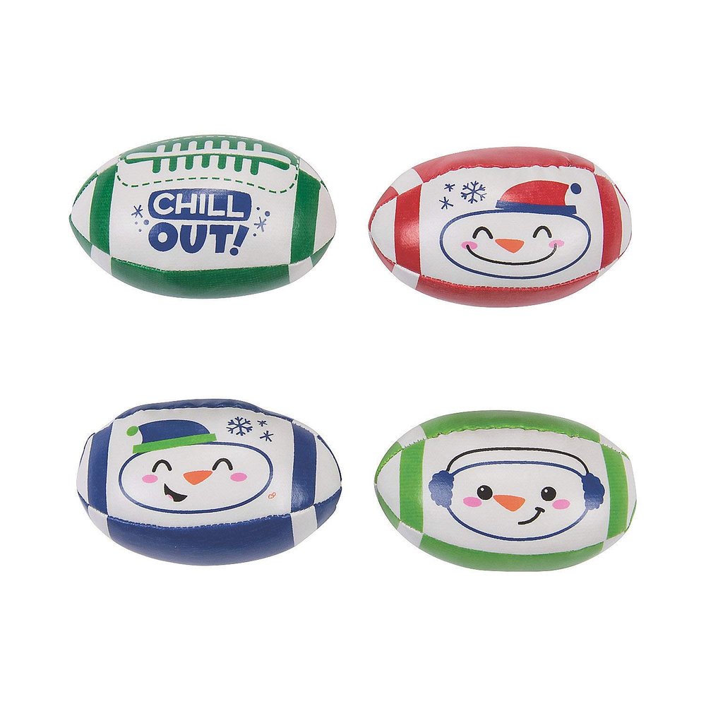 12 Piece(s) Snowman Chill Footballs