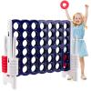 Costzon Giant 4-in-A-Row, Jumbo 4-to-Score Giant Game Set for Kids & Adults, Indoor Outdoor Yard Connect Game, 3.5FT Tall with 42 Jumbo Rings & Quick-Release Slider, Perfect for Family & Party Games view 1