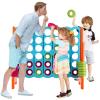 Costzon Giant 4-in-A-Row, Jumbo 4-to-Score Giant Game Set for Kids & Adults, Indoor Outdoor Yard Connect Game, 3.5FT Tall with 42 Jumbo Rings & Quick-Release Slider, Perfect for Family & Party Games view 4