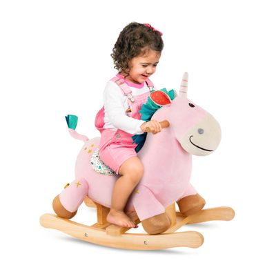 B. toys  Unicorn Rocker  Unicorn Rocking Toy  Wooden Ride  On  Classic Toys for Toddlers, Kids  18+ Months  Rodeo Rocker  Cleo
