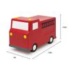Isaac Jacobs Ceramic Red Fire Truck Coin Bank, Vehicle Money Bank Home Dcor, Piggy Bank Gift for Kids, Teens, and Adults (Red Fire Truck) view 3