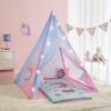 Nickelodeon JoJo Siwa 4 Piece Teepee Slumber Set with Teepee Tent, Sleeping Bag, Decorative Unicorn Pillow and String Lights view 1