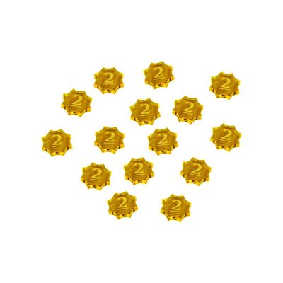 LITKO Spice Tokens | Compatible with Dune | Imperium | Pack of 10 (Transparent Yellow - 2-Spice)