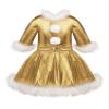 Agoky Kids Girls Christmas Dance Costume Shiny Glossy Metallic Tutu Skirt Jazz Modern Dance Ice Skating Dress Up Gold 14 view 1