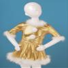 Agoky Kids Girls Christmas Dance Costume Shiny Glossy Metallic Tutu Skirt Jazz Modern Dance Ice Skating Dress Up Gold 14 view 4