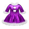 Agoky Kids Girls Christmas Dance Costume Shiny Glossy Metallic Tutu Skirt Jazz Modern Dance Ice Skating Dress Up Purple 12 view 1