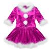 Agoky Kids Girls Christmas Dance Costume Shiny Glossy Metallic Tutu Skirt Jazz Modern Dance Ice Skating Dress Up Rose 12 view 3