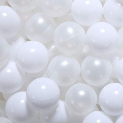 GOGOSO Ball Pit Balls for Toddlers Kids Plastic Balls for Ball-Pit Playpen Pool Baby Play Pastel BPA-Free Non Toxic Play Pastel Crush Proof Bal White Pearl White 100pcs