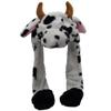 JOYHY Kids Adults Plush Hat Ear Moving Ear Flap Hat with Paw Cow view 1