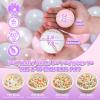 GOGOSO Ball Pit Balls for Toddlers Kids Plastic Balls for Ball-Pit Playpen Pool Baby Play Pastel BPA-Free Non Toxic Play Pastel Crush Proof Bal Pink Gray Clear 100pcs view 2