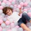 GOGOSO Ball Pit Balls for Toddlers Kids Plastic Balls for Ball-Pit Playpen Pool Baby Play Pastel BPA-Free Non Toxic Play Pastel Crush Proof Bal Pink Gray Clear 100pcs view 4