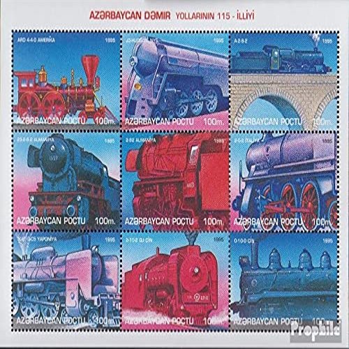 Aserbaidschan 277-286 Sheetlet (Complete.Issue.) unmounted Mint/Never hinged ** MNH 1996 Railway (Stamps for Collectors) Trains/Railway/funicular