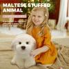 14 Inch Maltese Stuffed Animal, Realistic Dog Plush, Lifelike Stuffed Animal,Companion Pet, Fluffy Stuffed Puppy Dog Toys for Gift view 4