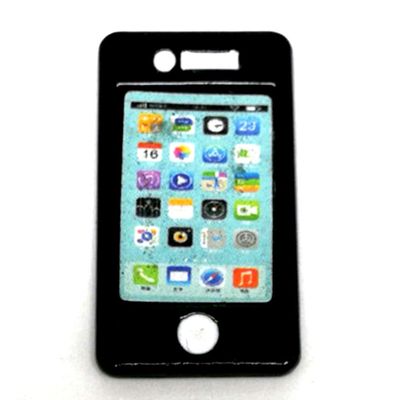 SXFSE Dollhouse Decoration Accessories, 1/12 1/6 Dollhouse Miniature Scene Model Mini Smart Phone Scene Model (Black, 26 x 15 mm)