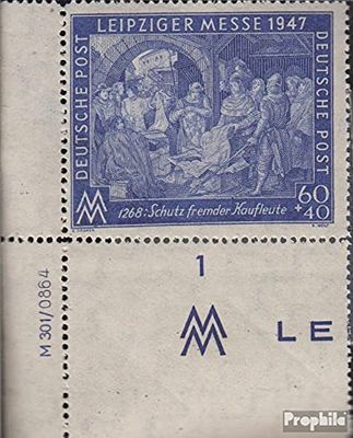 Allied cast.-Community.Issue. 942I A z DV, with Publication info linienzhnung 13, Watermark Flat Falling with Hinge 1947 Leipzig Fair (Stamps for Collectors)
