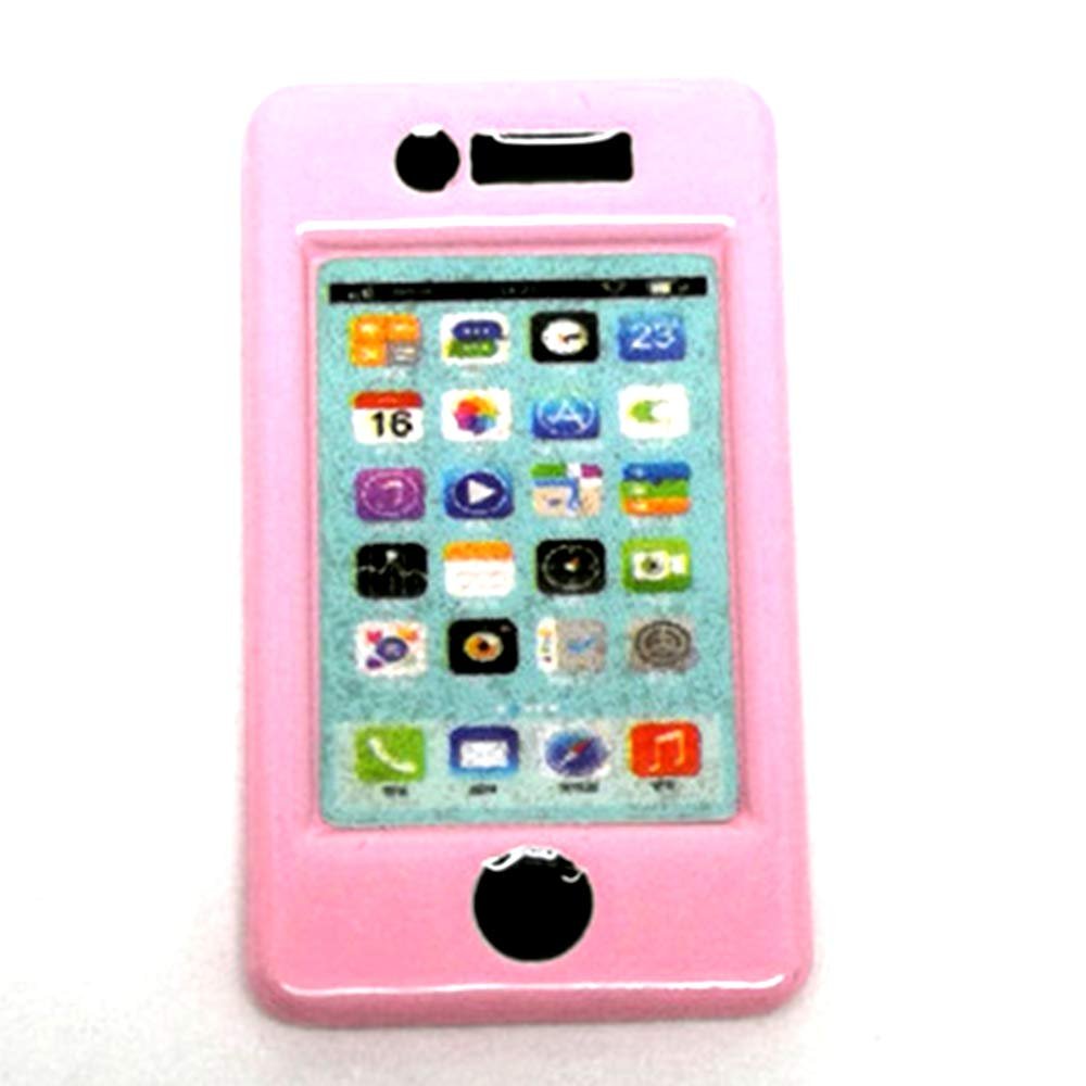 SXFSE Dollhouse Decoration Accessories, 1/12 1/6 Dollhouse Miniature Scene Model Mini Smart Phone Scene Model (Pink, 26 x 15 mm)