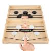 Fast Sling Puck Game - Wooden Hockey Table Board Game with Spare Parts | Indoor 2 Player Tabletop Fast-Paced Slingshot Battle for Adults, Kids & Family Night or Friends Party | Large Size view 1