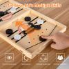 Fast Sling Puck Game - Wooden Hockey Table Board Game with Spare Parts | Indoor 2 Player Tabletop Fast-Paced Slingshot Battle for Adults, Kids & Family Night or Friends Party | Large Size view 4