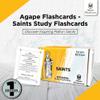Agape Flashcards- Saints Study Flashcards: 100 of The Most Interesting and Inspiring Patron Saints | Pack of 100 Study Flashcards | Perfect for Learning Saints History and Lives | Made in USA view 2