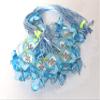12 Honey Bee Design Blue Pink Boy Girl Acrylic Pacifier Ribbon Necklaces Baby Shower Game Favors Prize Decorations (Blue) view 2