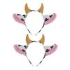 Aiffort 2Pcs Funny Cow Headband Cow Ears and Horns Design Headband Hair Accessiores for Halloween Christmas Party Show Performance view 1