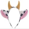 Aiffort 2Pcs Funny Cow Headband Cow Ears and Horns Design Headband Hair Accessiores for Halloween Christmas Party Show Performance view 4