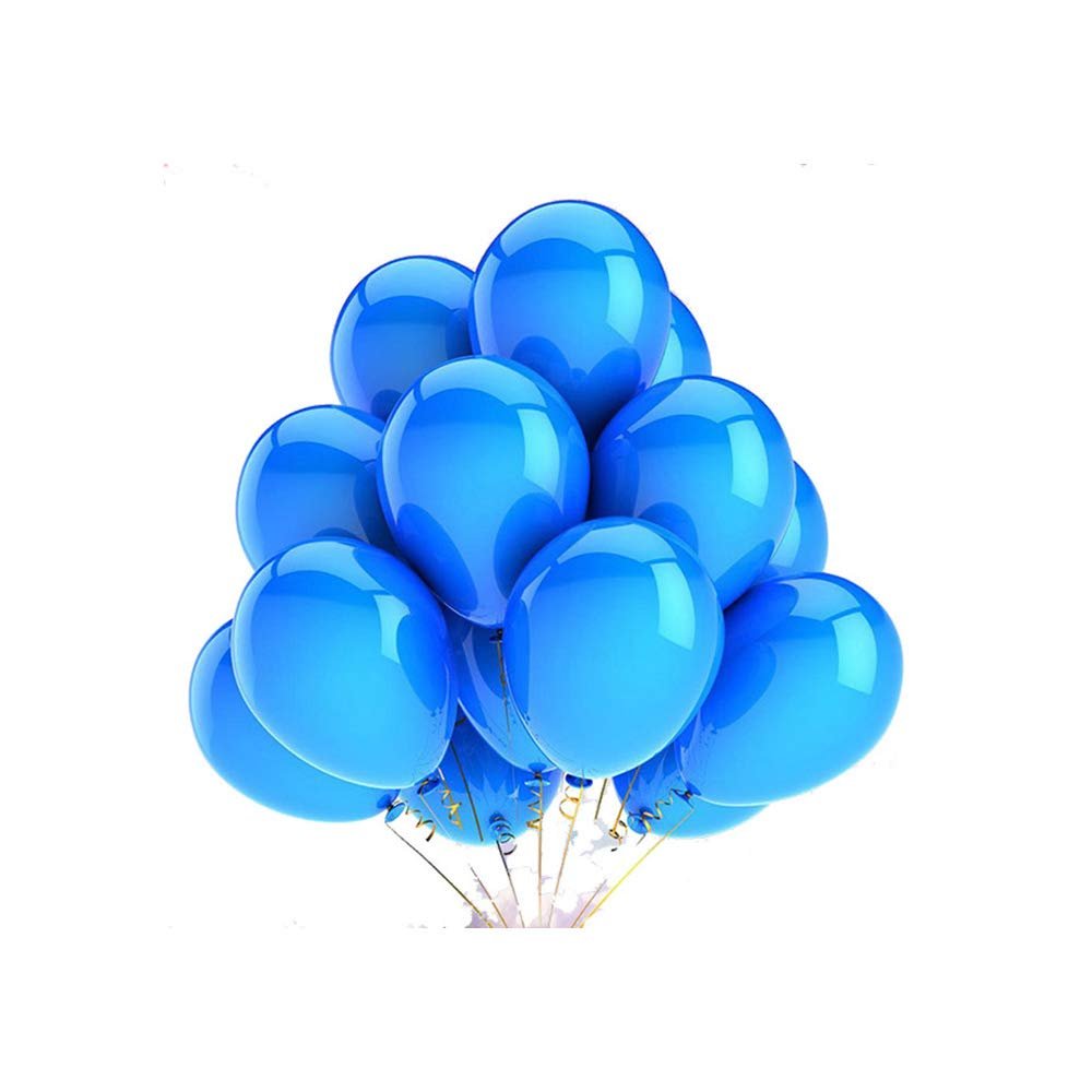 10Pcs Glossy Latex Balloons Colorful Balloons Happy Birthday Party DIY Kids Toys Gift Supplies Not Metal Latex,Blue,10inch