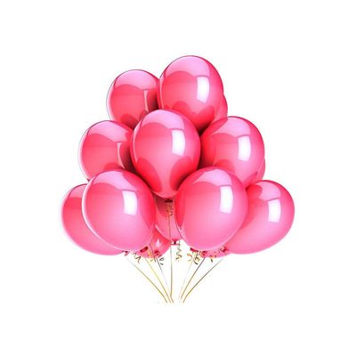 10Pcs Glossy Latex Balloons Colorful Balloons Happy Birthday Party DIY Kids Toys Gift Supplies Not Metal Latex,Pink,10inch