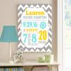 Personalized Stretched Canvas Birth Announcement Gift, Custom Baby Name, Date, Weight Stats, Newborn Nautical Nursery Wall Art Decor, Wooden Frame Construction, Ready to Hang 11X14 view 4