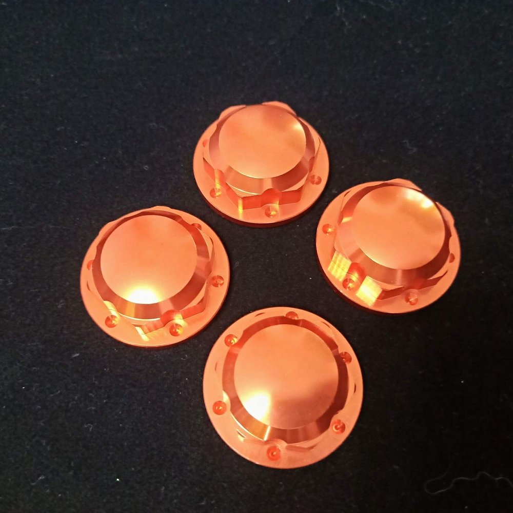 DAPENGNIAO CNC Aluminum Wheel nut Cap for HPI Baja 5B 5T 5sc SS 2.0 KM Baja Rovan Accessories (Color : Orange)