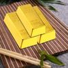 BESTOYARD Fake Gold Brick Prop 6.49 Inch Plastic Gold Bullion for Desktop Decoration Paperweight Doorstop Novelty Joke view 3