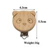 Arakierst 10pcs Natural Beech Wood Pacifier Animal Clips Grasping Suspender Chain Holder Clips for Babies DIY Wooden Teething Accessories (Bear 10pcs) view 2