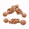 Arakierst 2pcs Beech Wood Ring Toy Chew Wood Beads Gym Montessori Toys Wooden Educational Ring Rattle (Rattle 2pcs) view 4