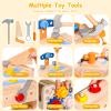 TONZE Kids Tool Set with Apron, 39 PCS Wooden Toddler Tool Bench Box Montessori Toys for 2 3 4 Year Old Boys Girls, Educational STEM Construction Toys Pretend Play Toddler Toys Age 3-5 Birthday Gift view 2