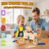 TONZE Kids Tool Set with Apron, 39 PCS Wooden Toddler Tool Bench Box Montessori Toys for 2 3 4 Year Old Boys Girls, Educational STEM Construction Toys Pretend Play Toddler Toys Age 3-5 Birthday Gift view 4