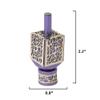 Yair Emanuel Decorative Dreidel with Stand | Pomegranates Cutout Design | Hanukkah Gift Jewish Decorations (Purple, Small) view 3