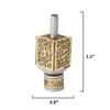 Yair Emanuel Decorative Dreidel with Stand | Pomegranates Cutout Design | Hanukkah Gift Jewish Decorations (Brass, Small) view 3