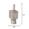 Yair Emanuel Decorative Dreidel with Stand | Pomegranates Cutout Design | Hanukkah Gift Jewish Decorations (Silver, Small) view 3
