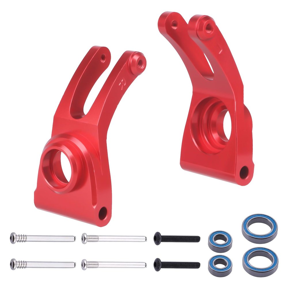 Hobbypark Aluminum Rear Hubs for Arrma 1/10 Granite 4X4,Typhon, Big Rock, Senton, Replacement of AR330467,Option Parts (Red)