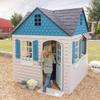Lifetime Heavy Duty Plastic Outdoor Playhouse, 6ft x 6ft x 7 ft Tall, Beige & Blue view 2